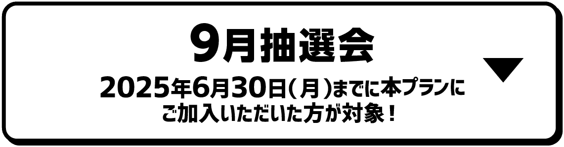 9月抽選会｜2025年6月30日（月）までに本プランにご加入いただいた方が対象！